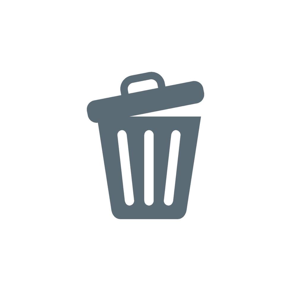 Opened Trash Can Icon Template vector