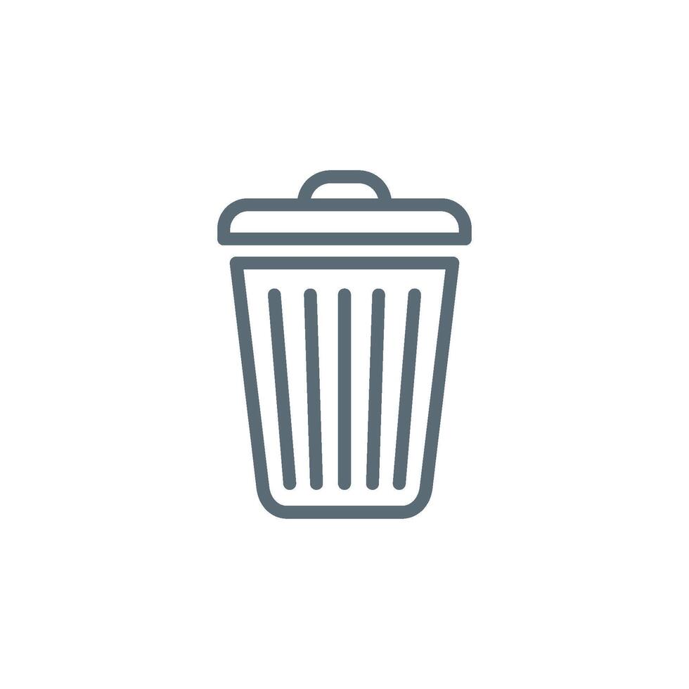 Minimalis Trash Can Icon Template vector