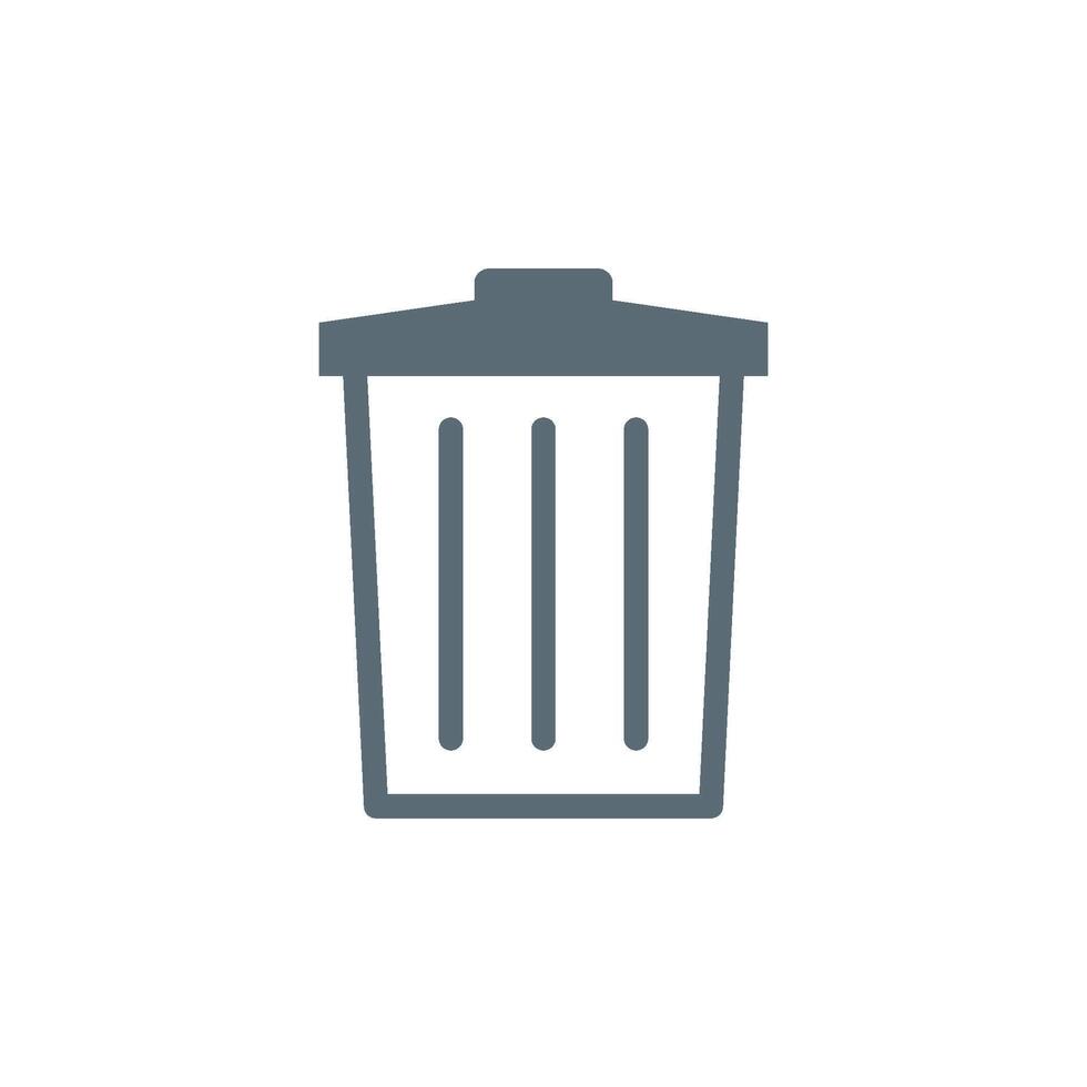 Classic Trash Can Icon Template vector
