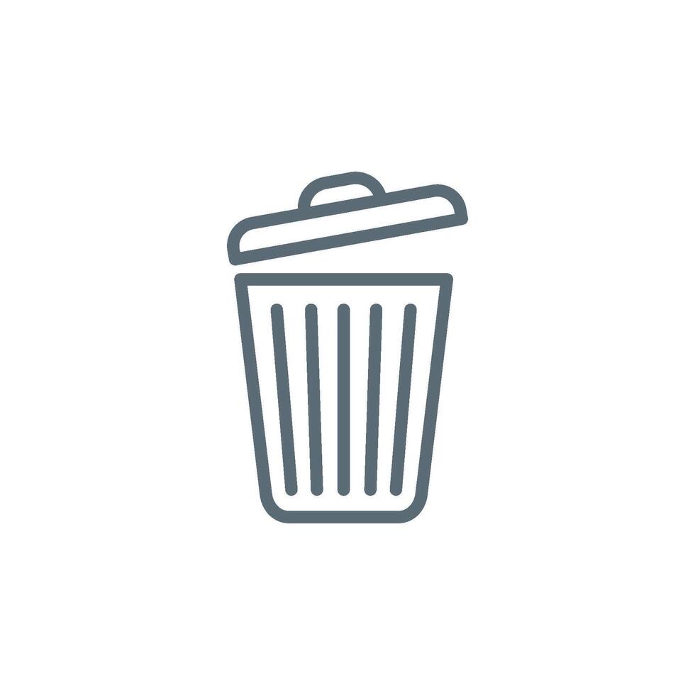 Ecology Trash Can Icon Template vector
