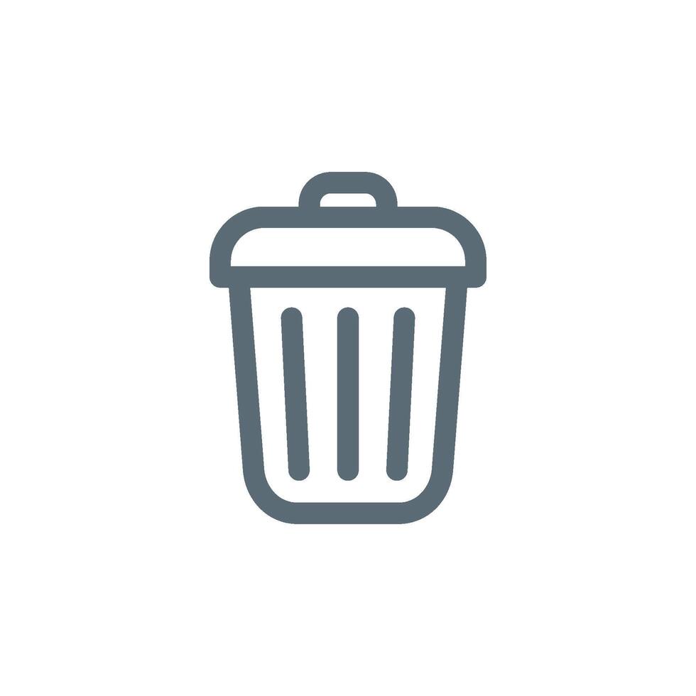Simple Trash Can Icon Template Illustration Design vector