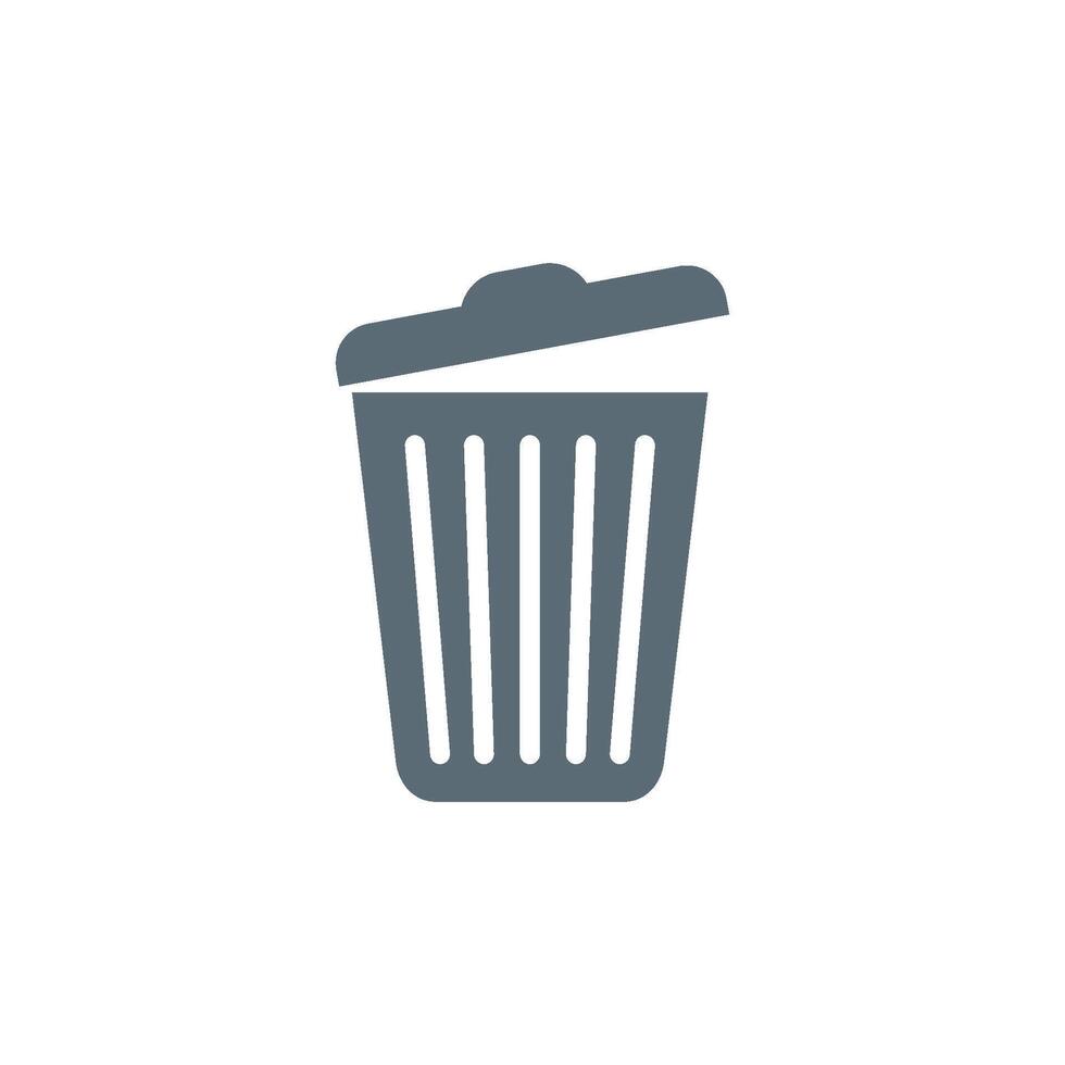 Trash Can Icon Template Illustration Design vector