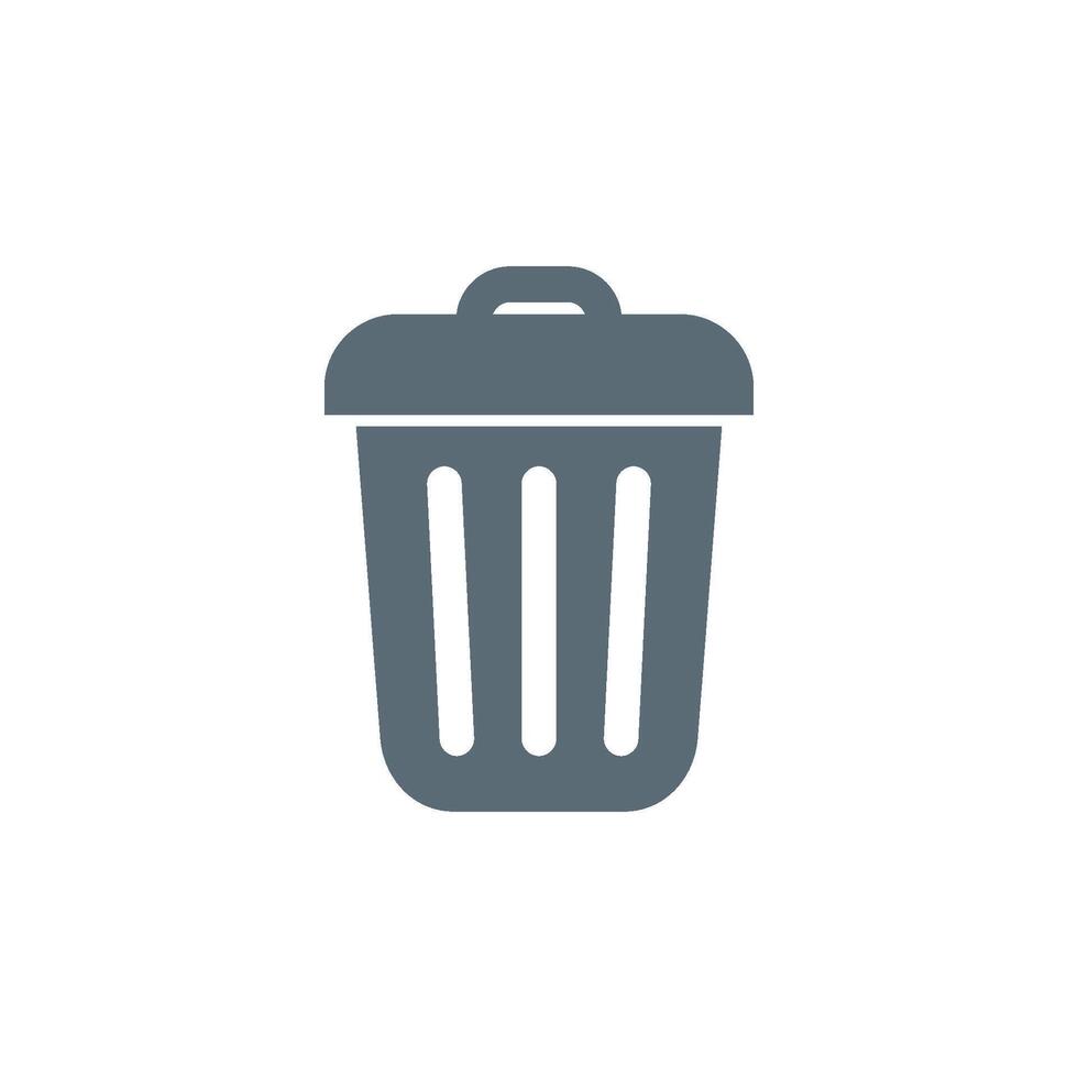 Simple Trash Can Icon Template Logo vector