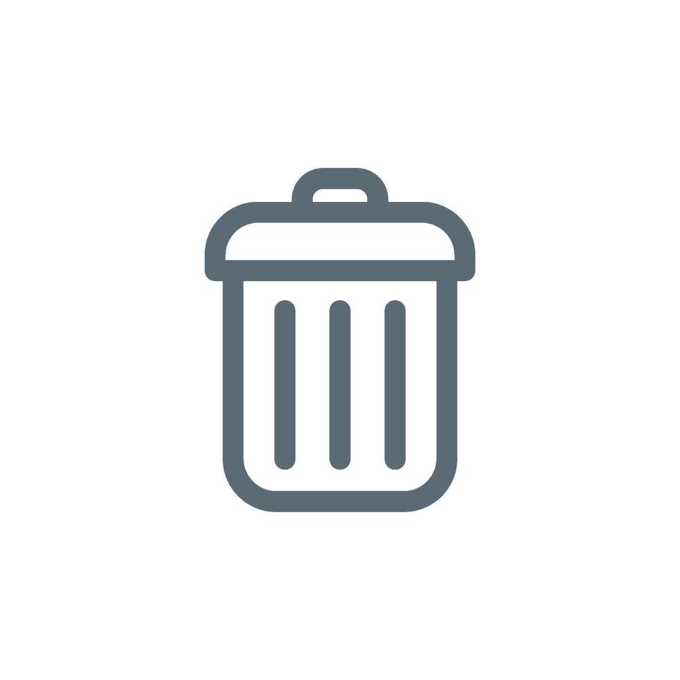 Line Trash Can Icon Template Design vector