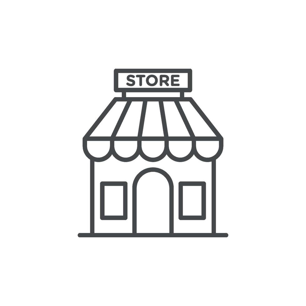Line Shop Icon Template vector