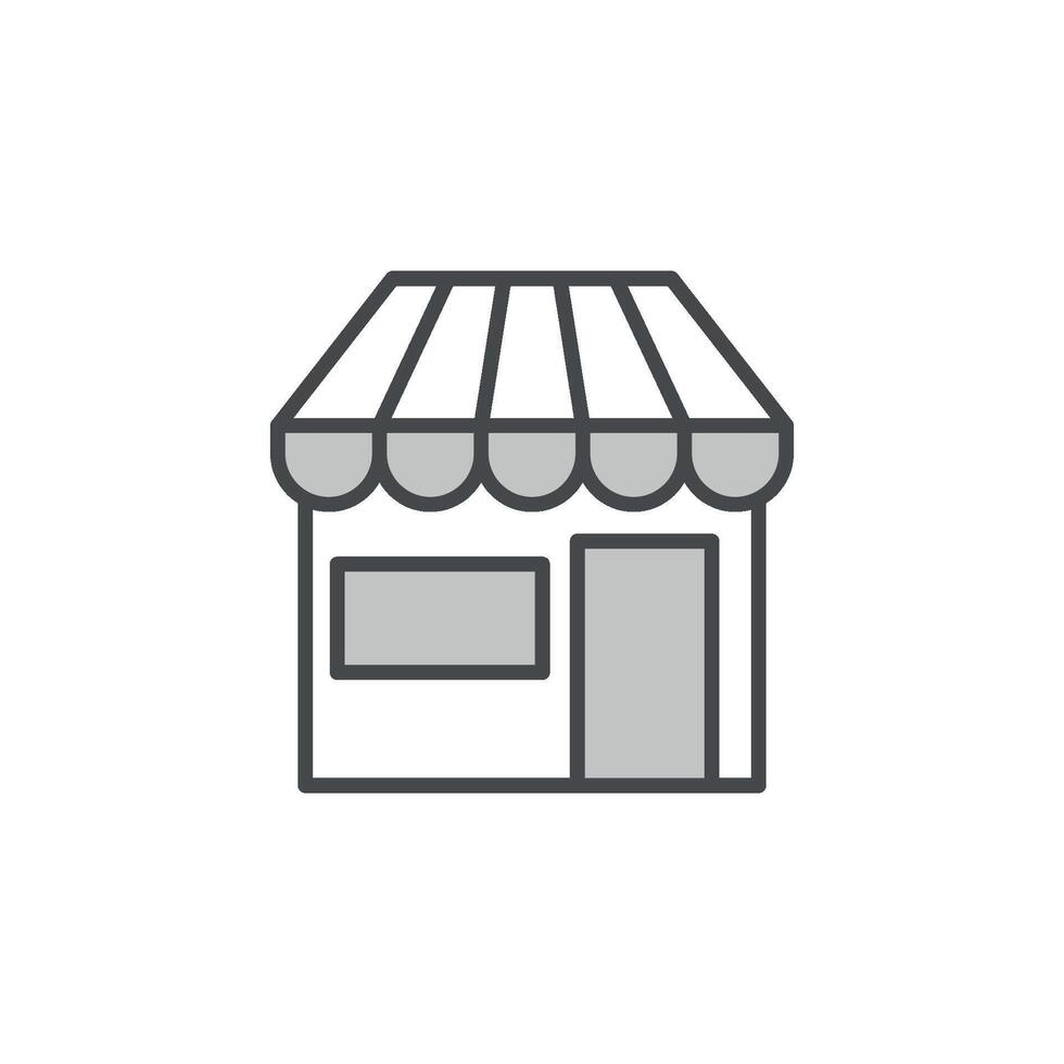 Grey Shop Icon vector