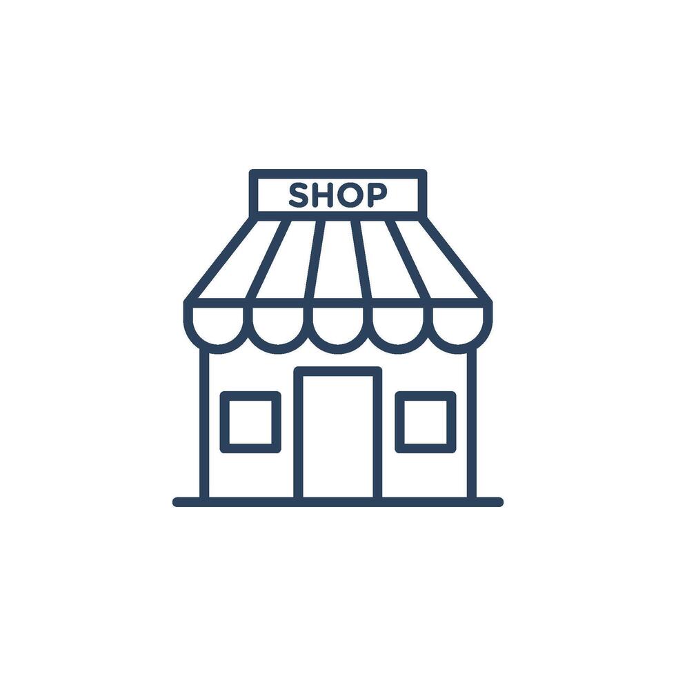 Black Lines Shop Icon Template vector