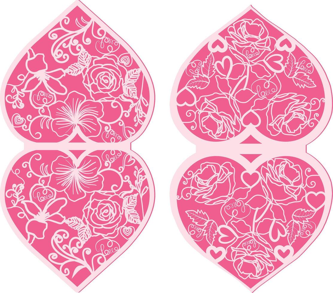 Folding 2 layer gift card for any purpose. vector
