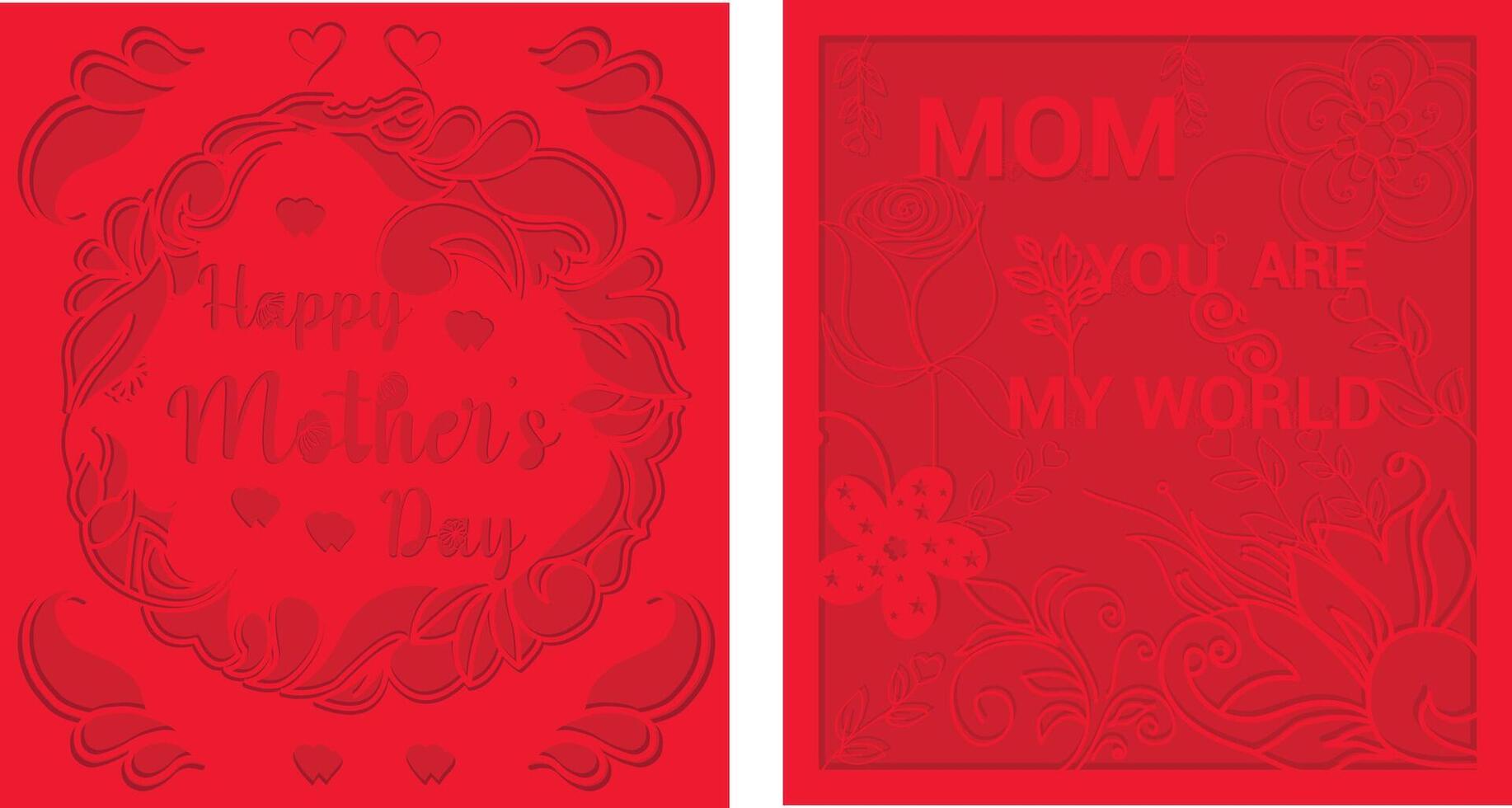 Mothers Day Gift Card 2 layer vector
