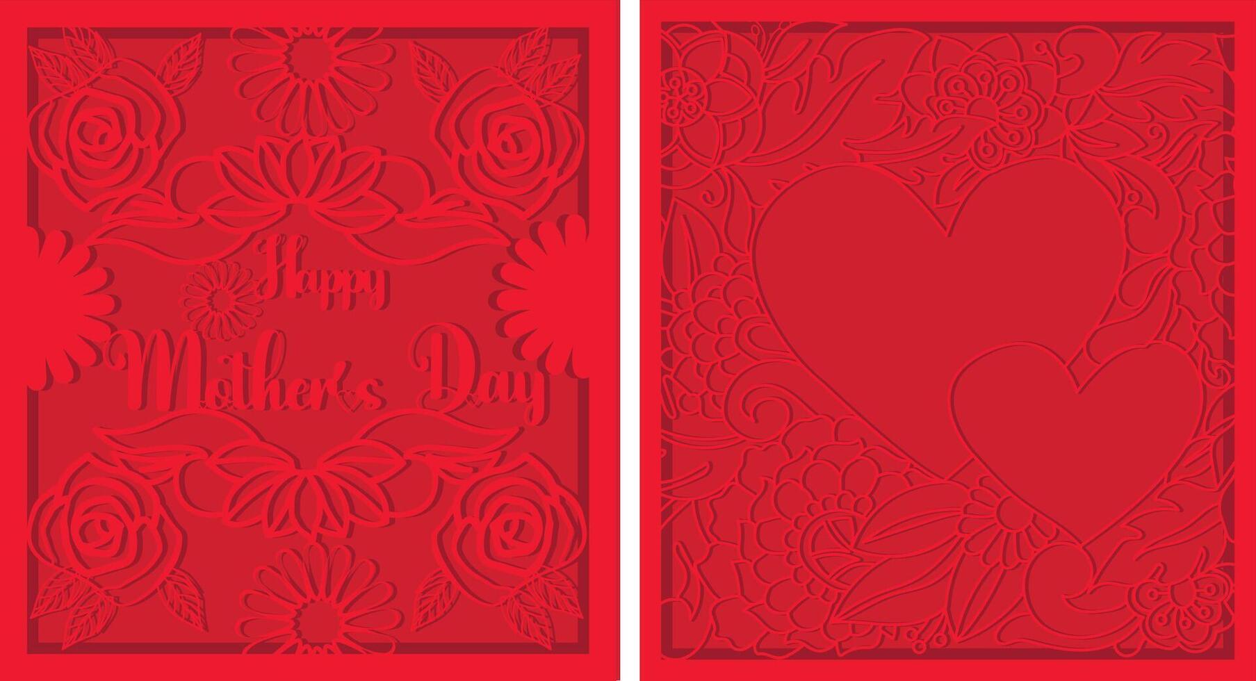 Happy mothers day gift card illustration 2 layer vector