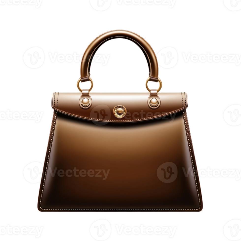 Leather Handbag isolate transparency background png