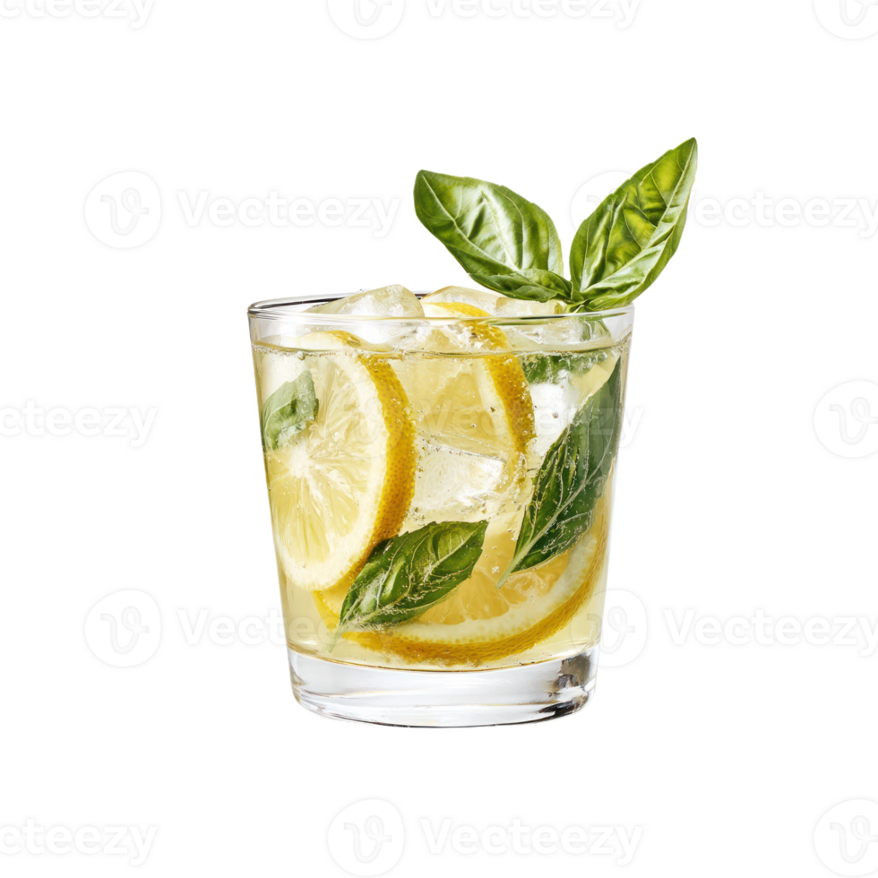 Lemon Basil Cooler isolate transparency background png
