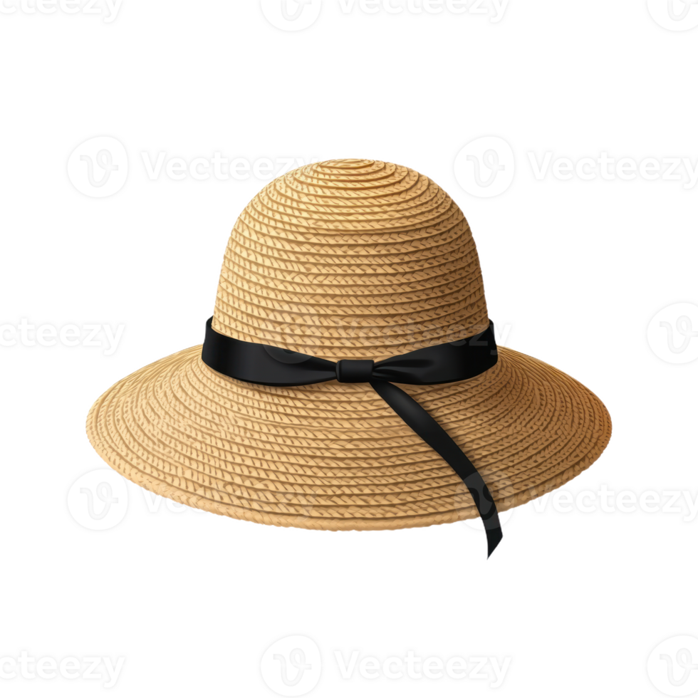 Straw Sun Hat isolate transparency background png