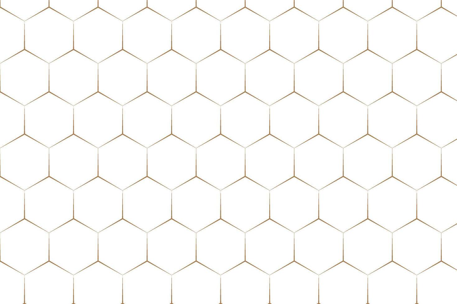 simple brown color thin to thick polygon pattern a white background with a gold pattern of the hexagons vector