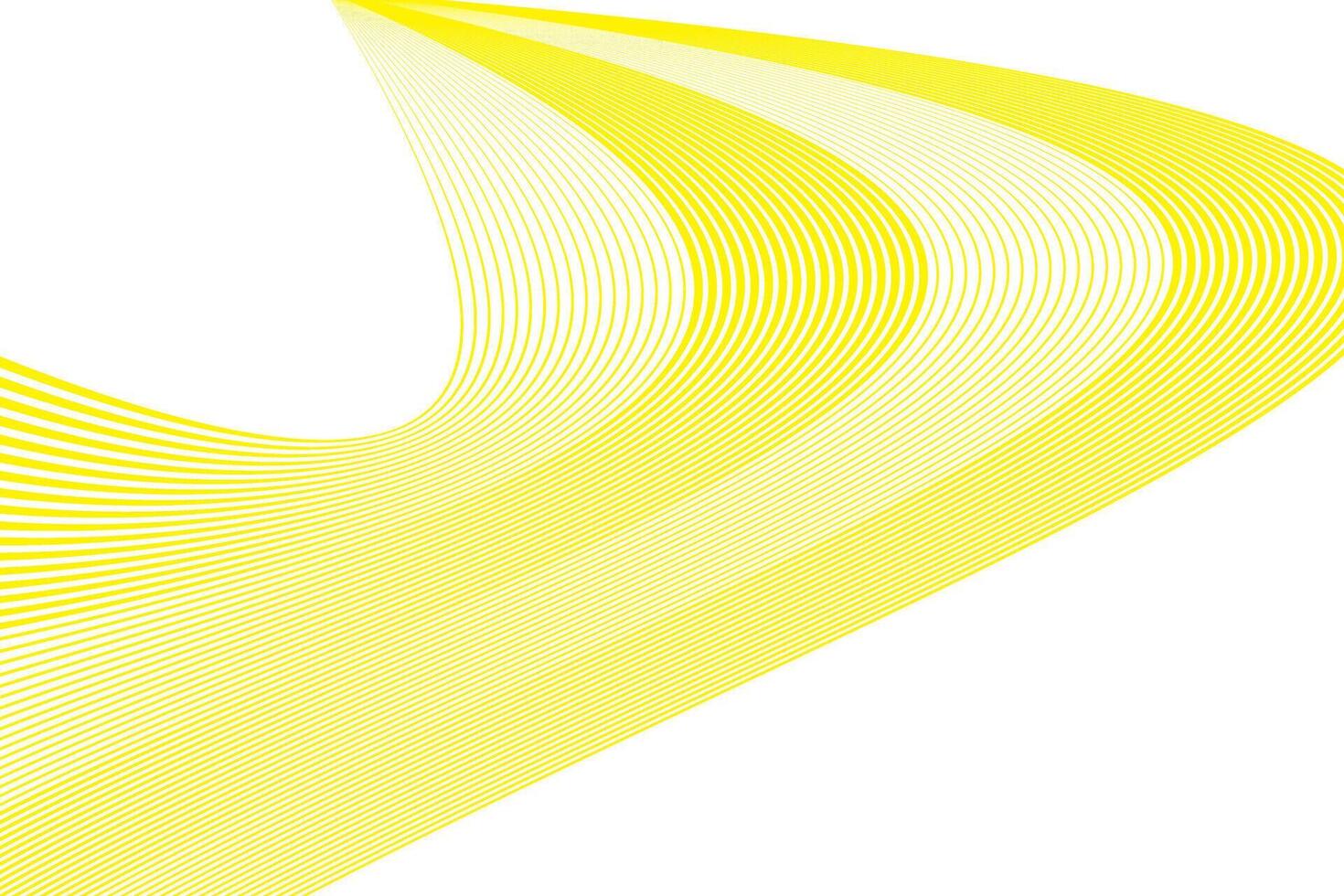 simple abstract yellow color thin to thick creative geometric wavy line pattern a yellow background with a yellow line vector