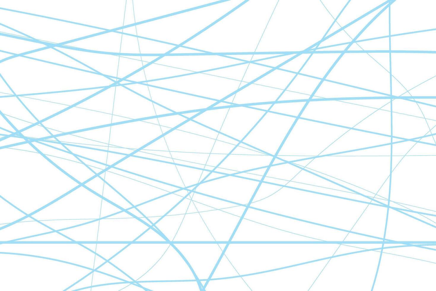 simple abstract sky color rendom thin to thick chotic line pattern lines drawn on a white background vector