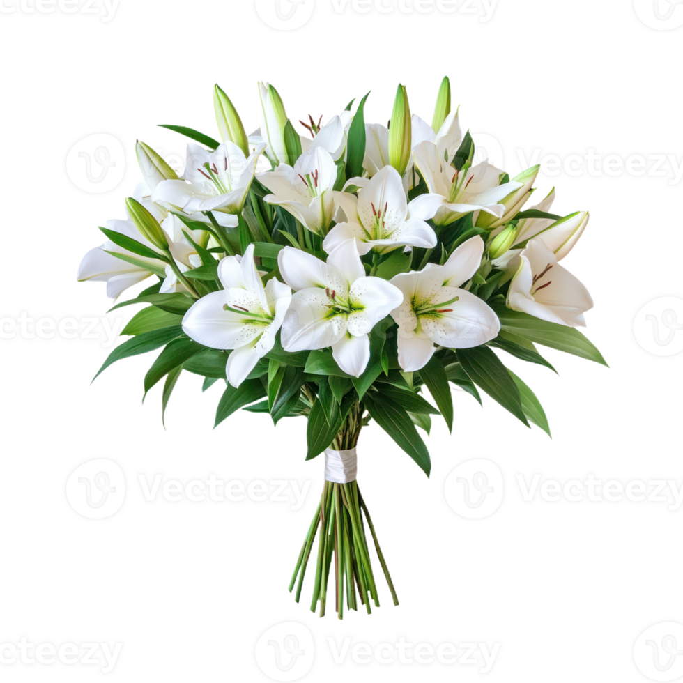 Lily Bouquet isolate transparency background png