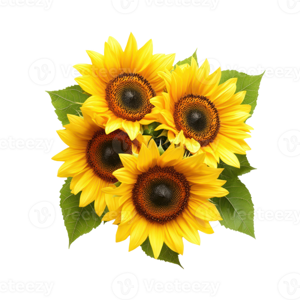 Sunflower Arrangement isolate transparency background png