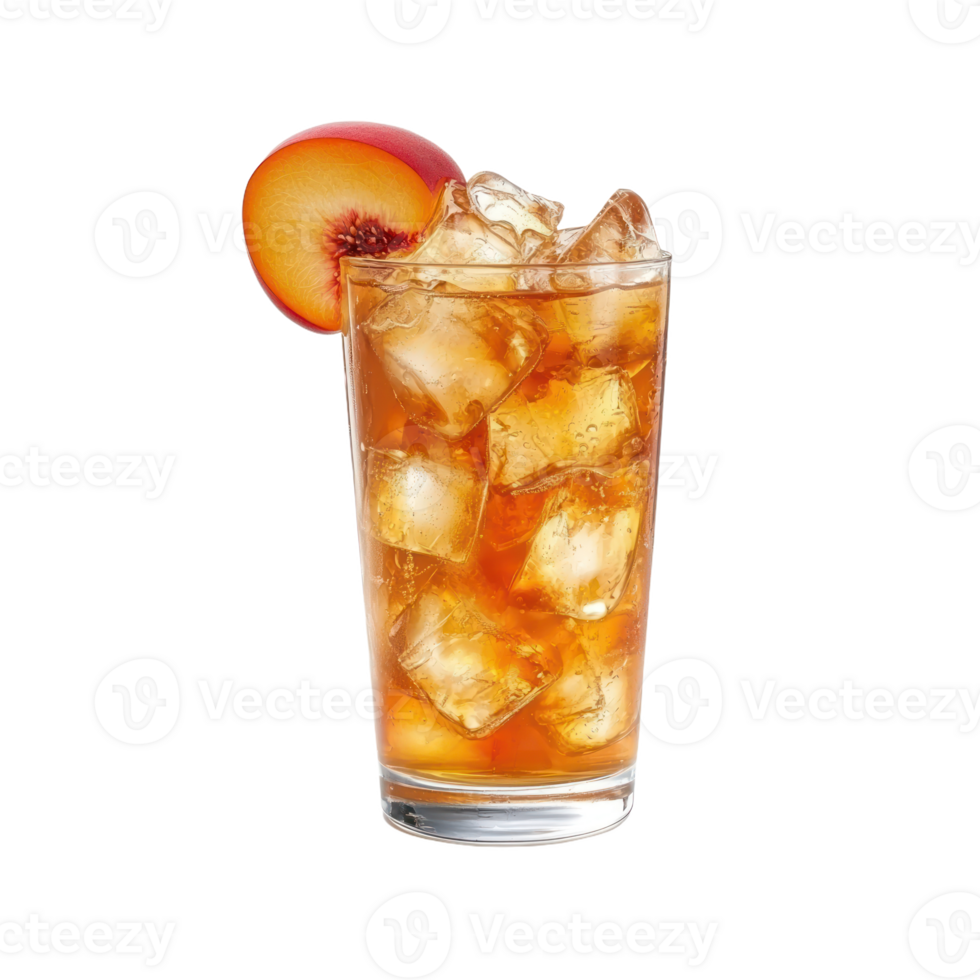 Peach Iced Tea isolate transparency background png
