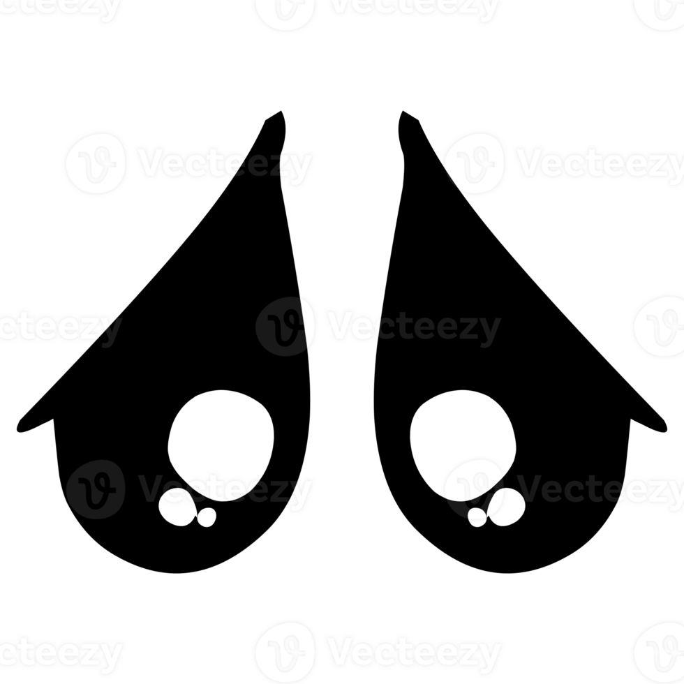 two black eyes with white circles on them png