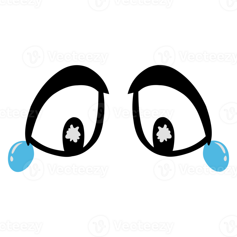 cartoon eyes crying png