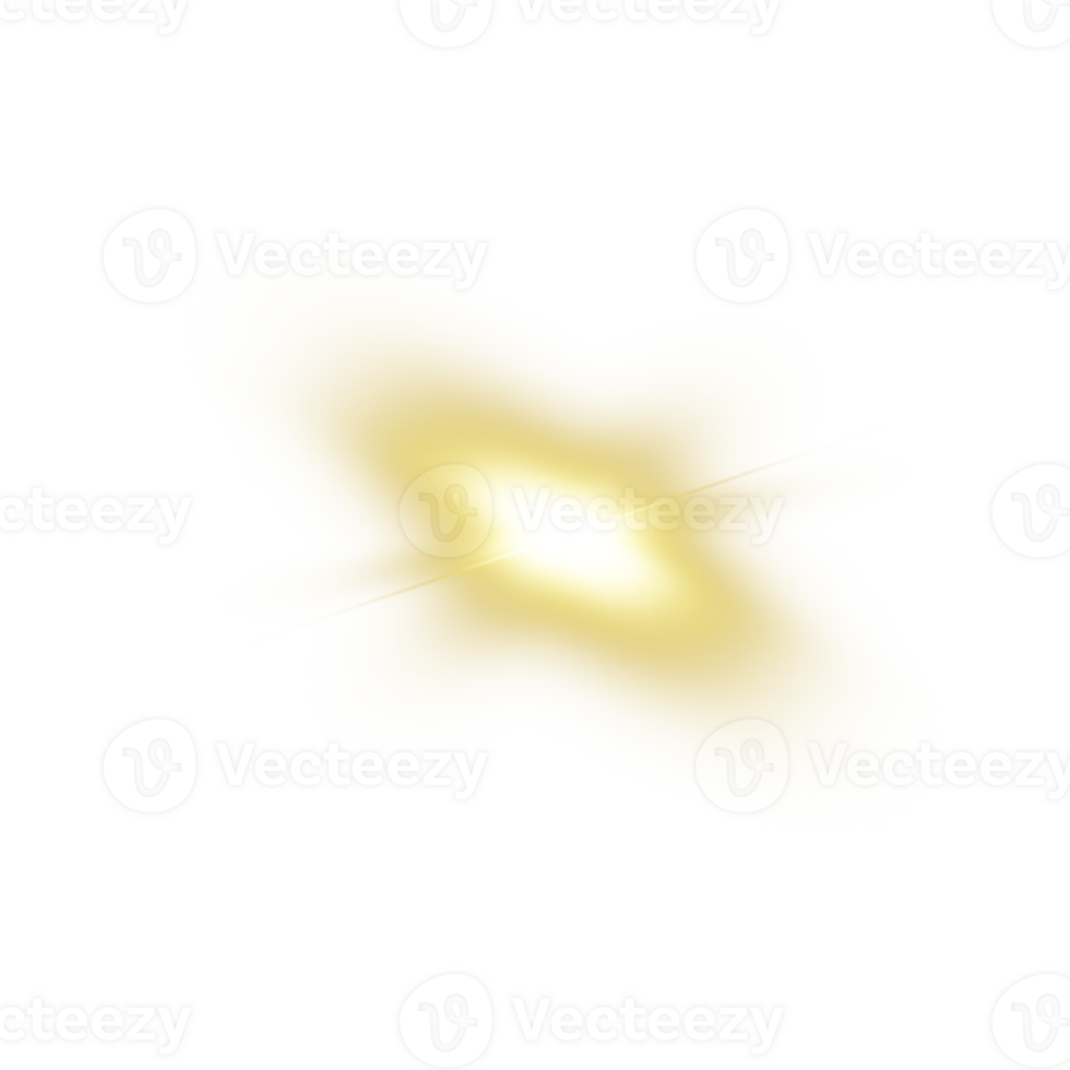 Radiant golden lens flare png