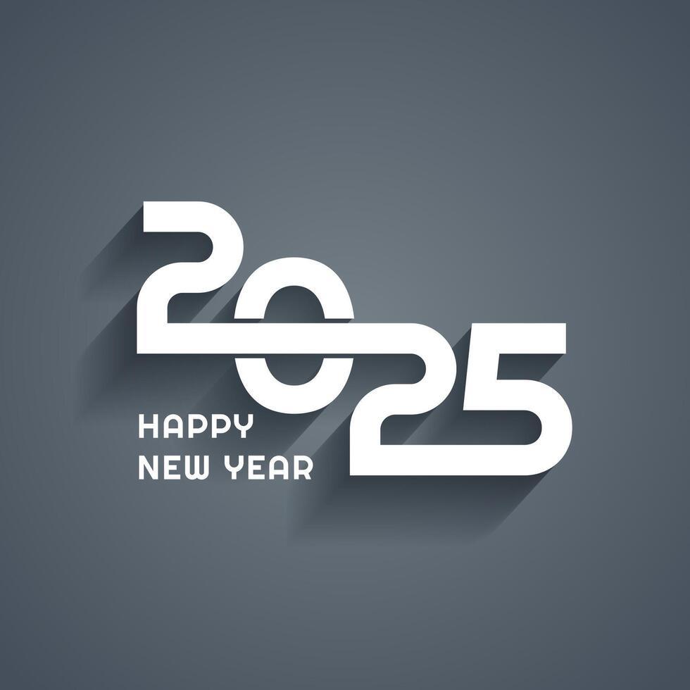 Modern Happy New Year background with numbers design vector
