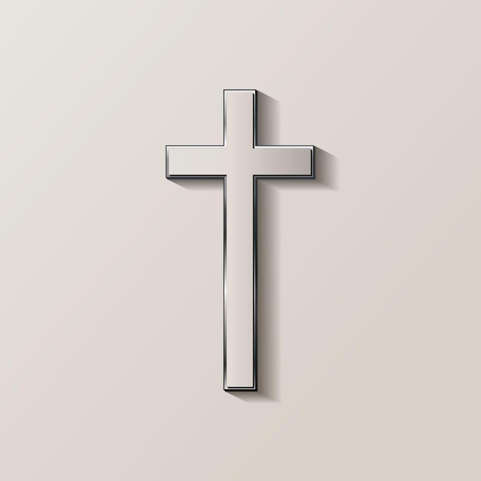 Minimal modern religious cross design vector