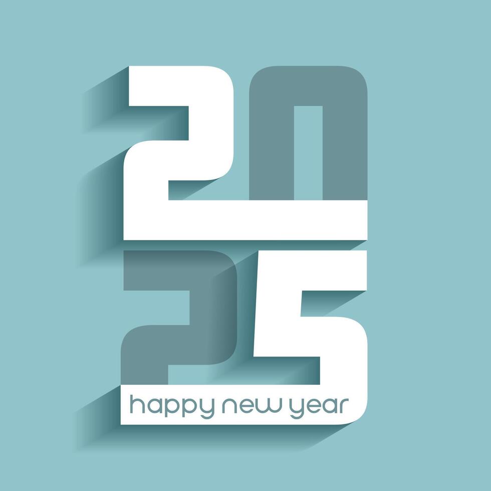 Modern Happy New Year typography design background vector