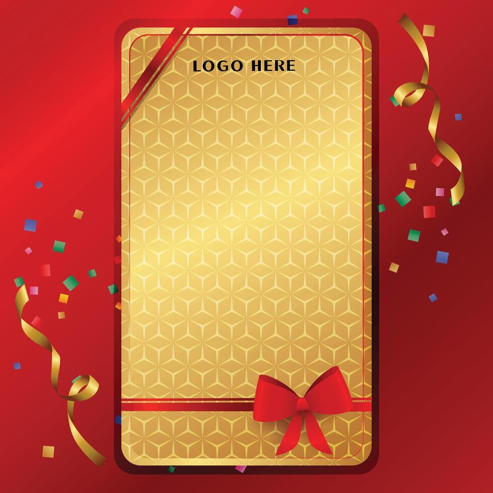 Gift Voucher,Celebrations, Festival, Company Gift Voucher Red Background vector