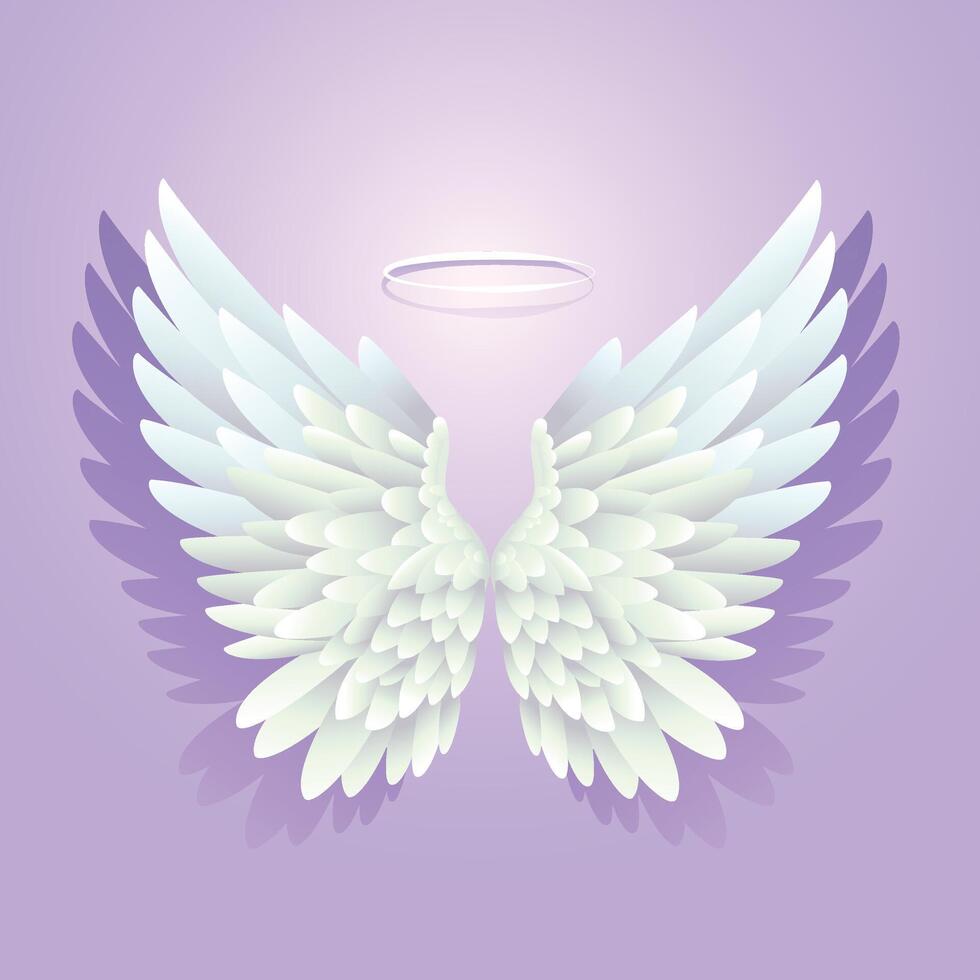 White wings with Background vector