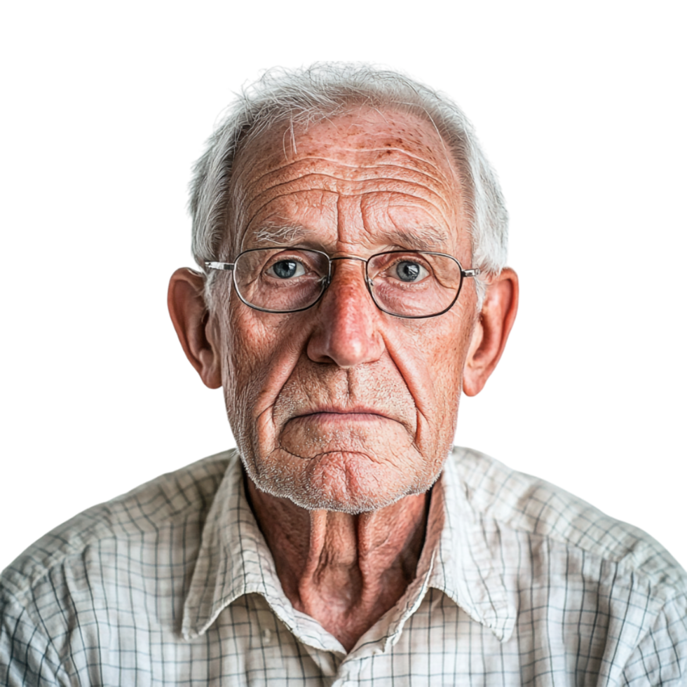 An older man with glasses looking at the camera png