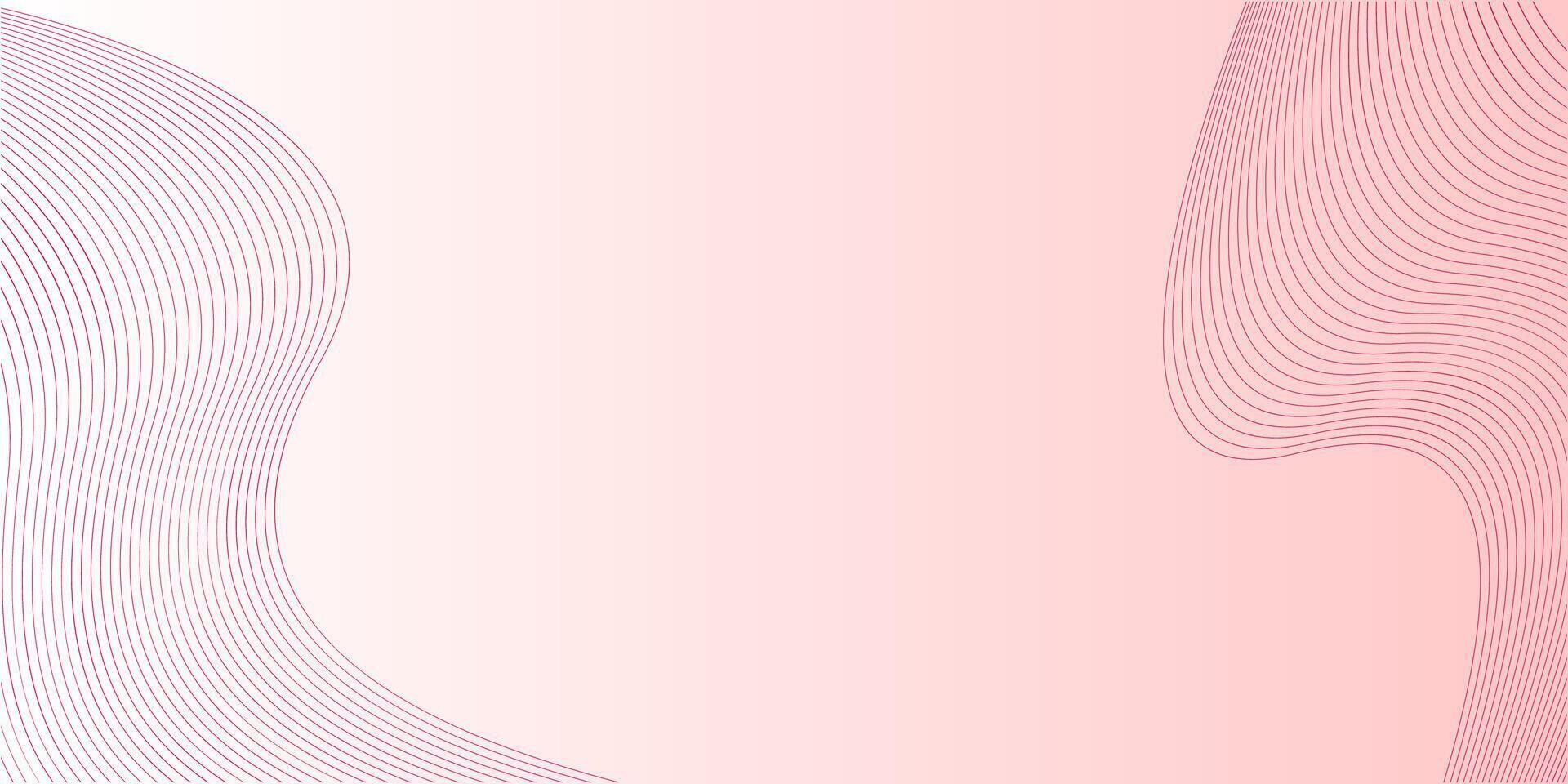 Abstract pink background with wavy lines vector