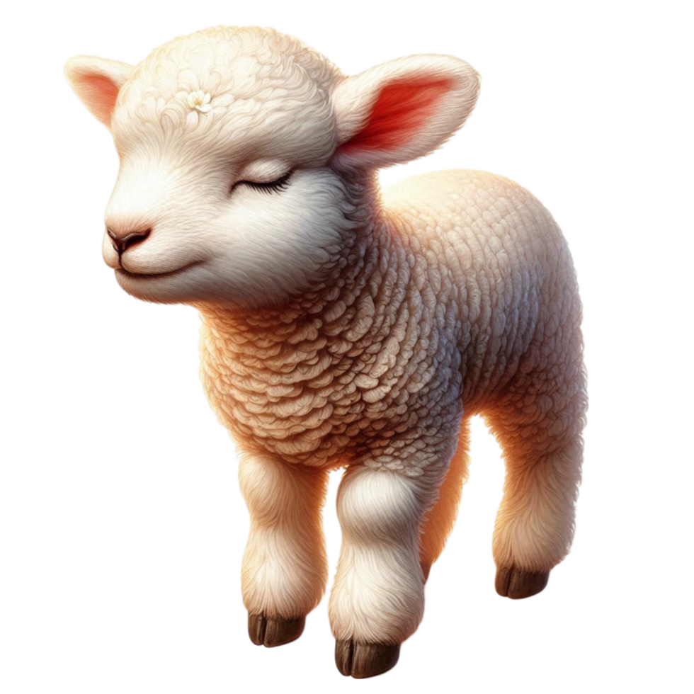 Cute Little Lamb Standing png