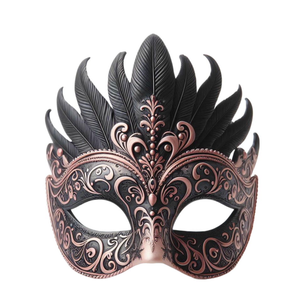 A Black and Gold Masquerade Mask png