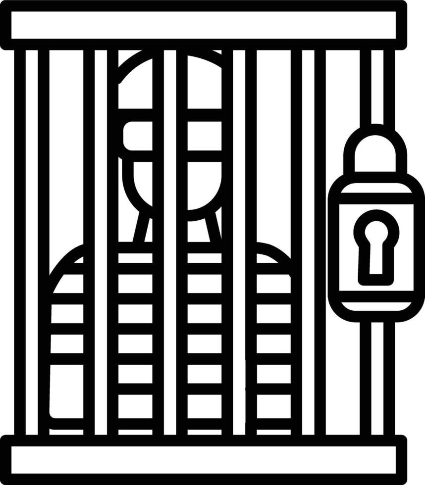 Prisioner Illustration Icon vector