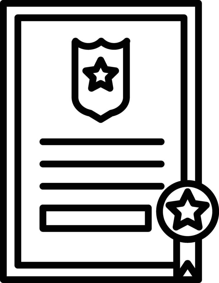 Police Certificate Illustration Icon vector