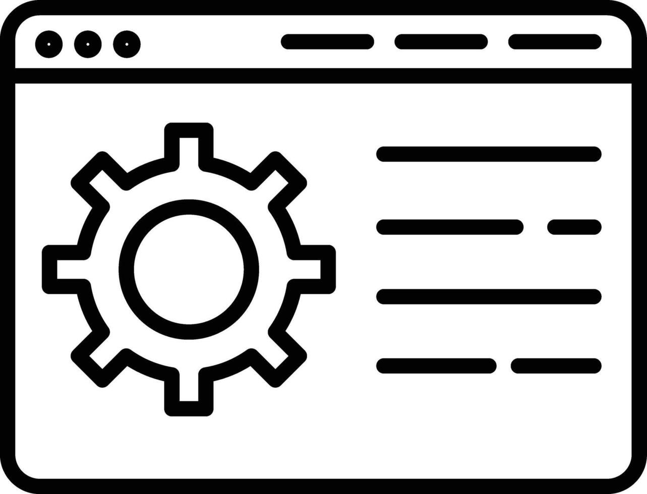 A black and white icon of a gearwheel vector