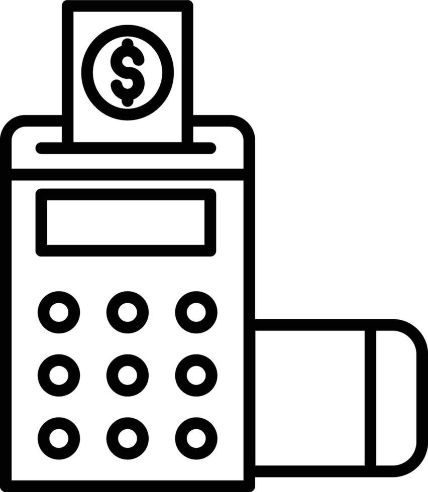 Pos Terminal Illustration Icon vector