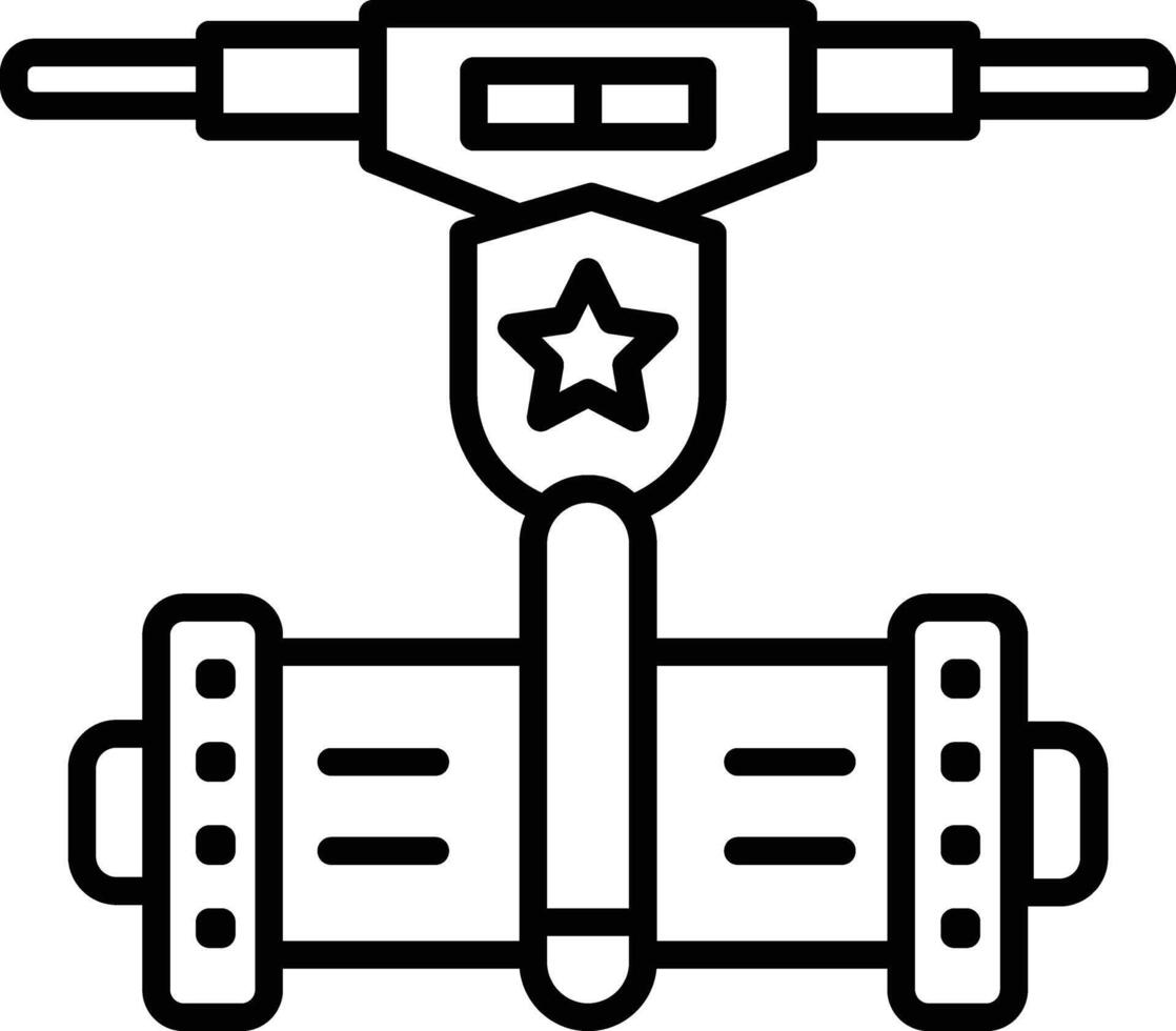 Police Segway Illustration Icon vector