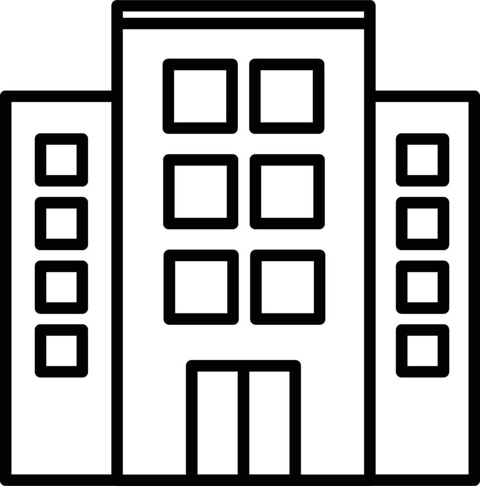 Office Building Illustration Icon vector