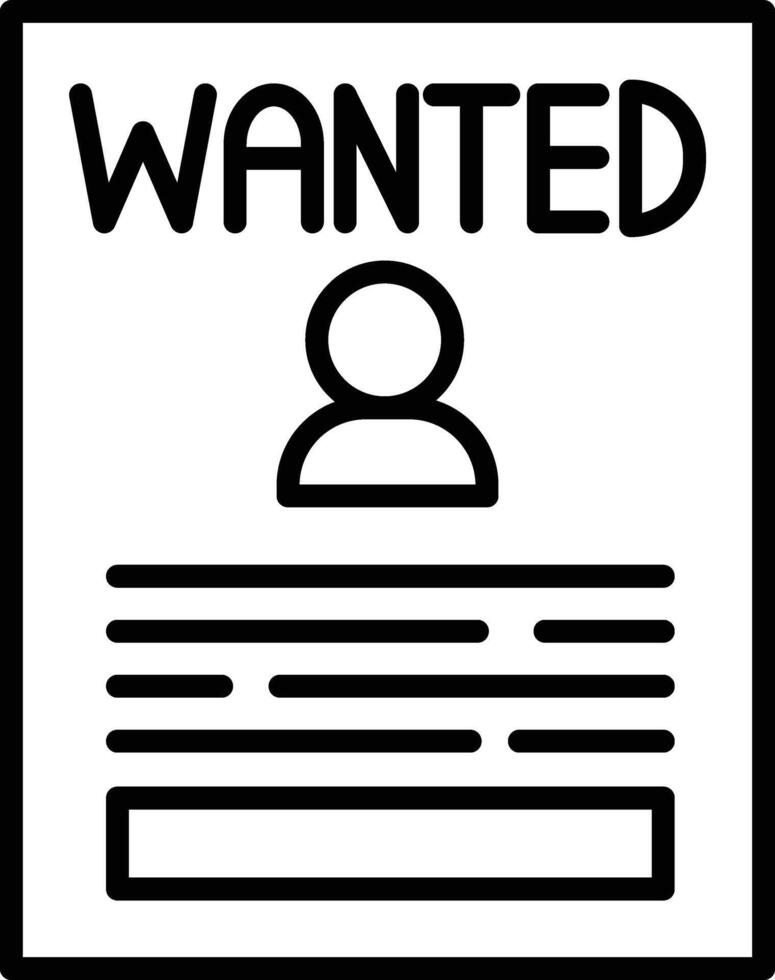 Wanted Illustration Icon vector