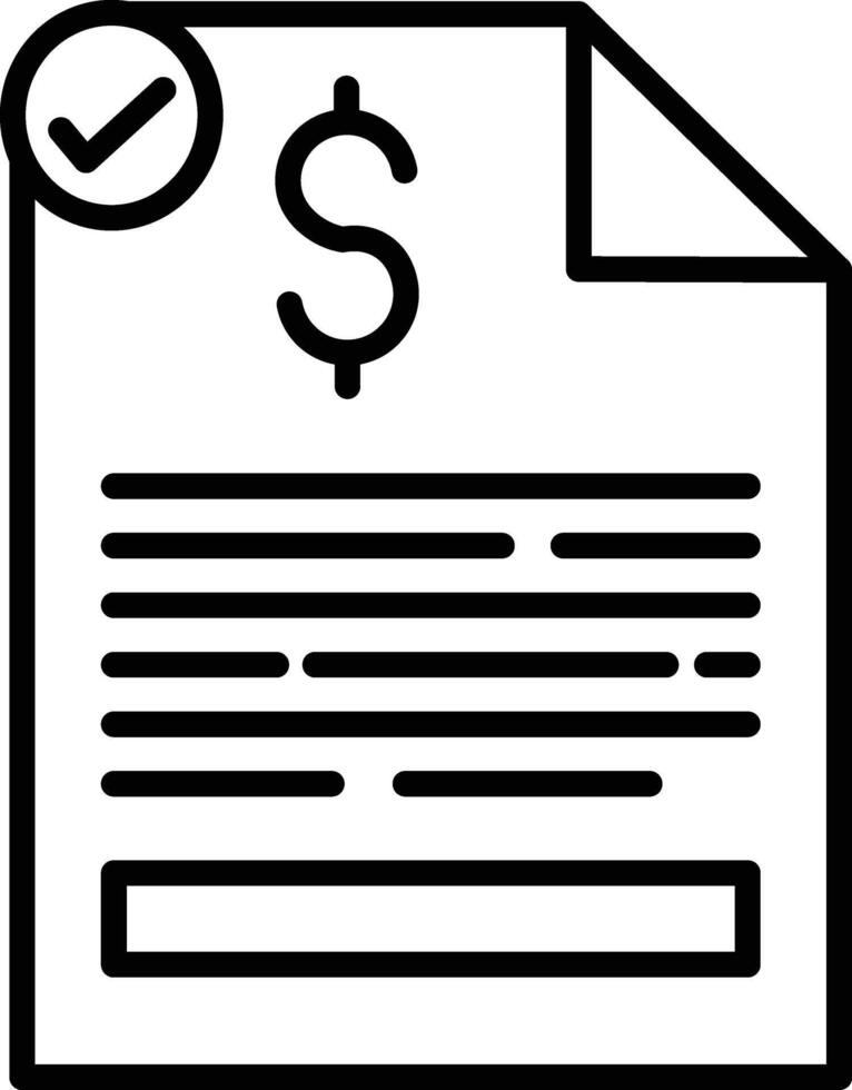 Invoice Illustration Icon vector