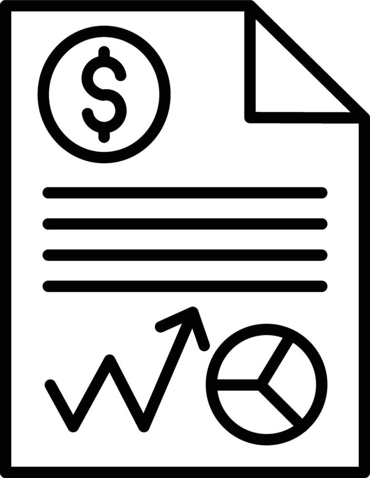 Stock Market Report Illustration Icon vector