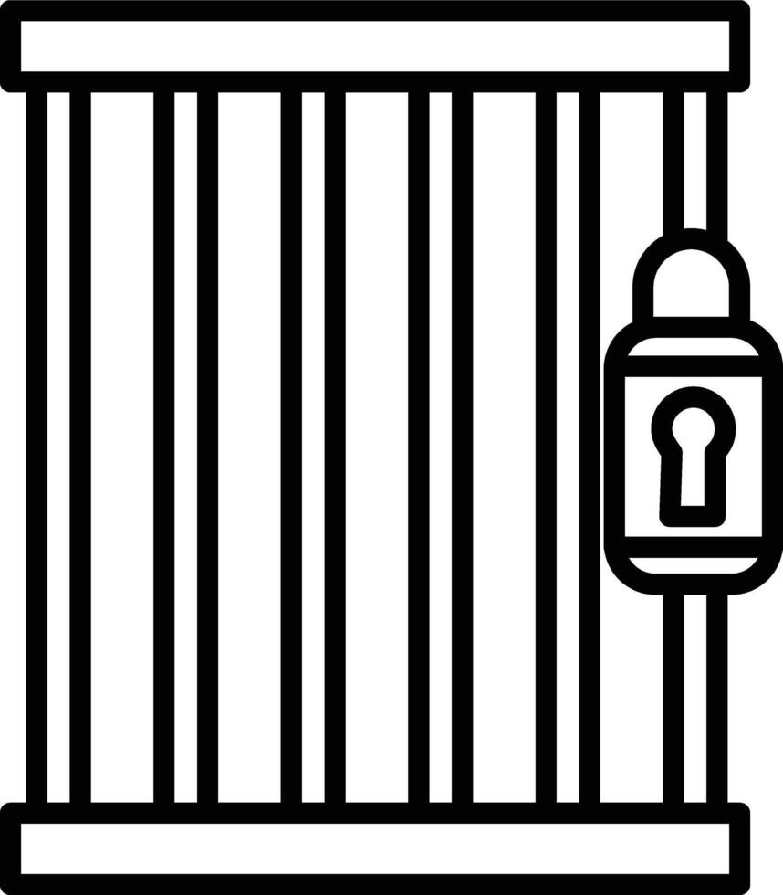 Jail Illustration Icon vector