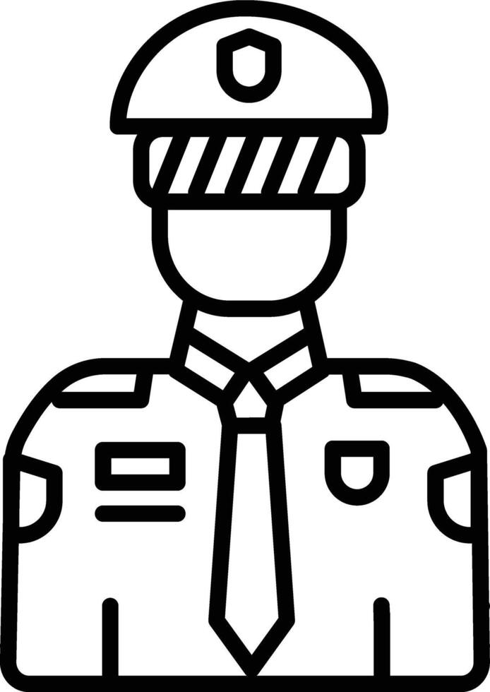 Policeman Illustration Icon vector