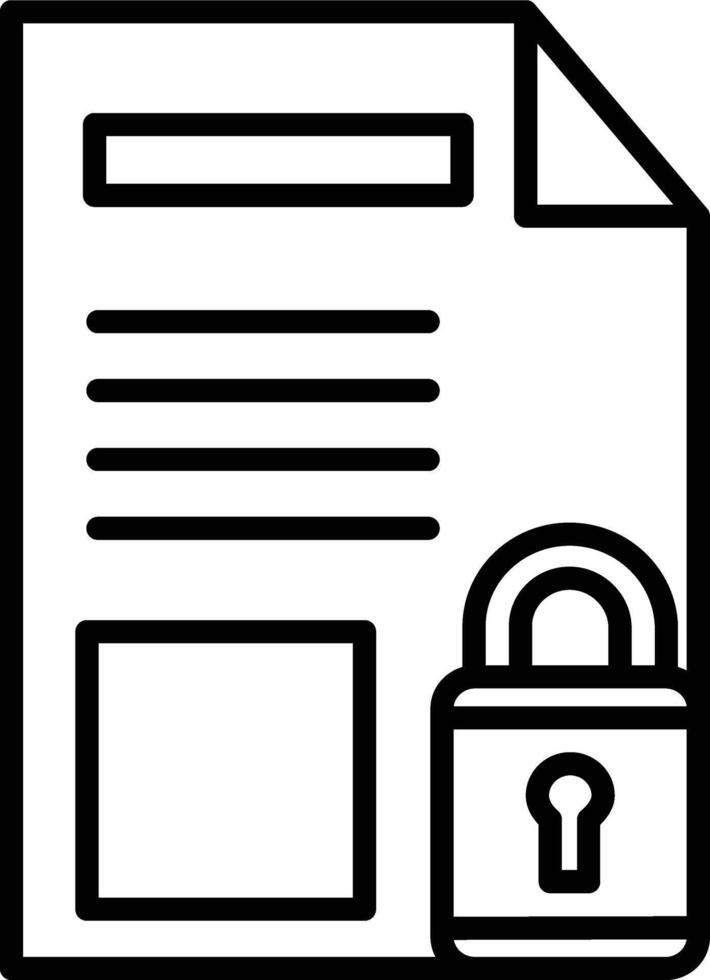 File Protection Illustration Icon vector