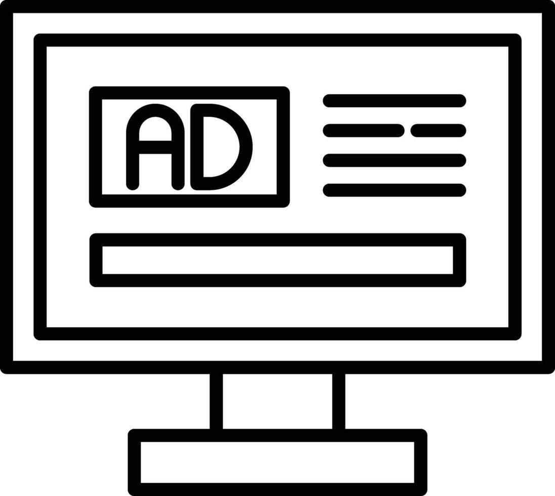 Online Ads Illustration Icon vector