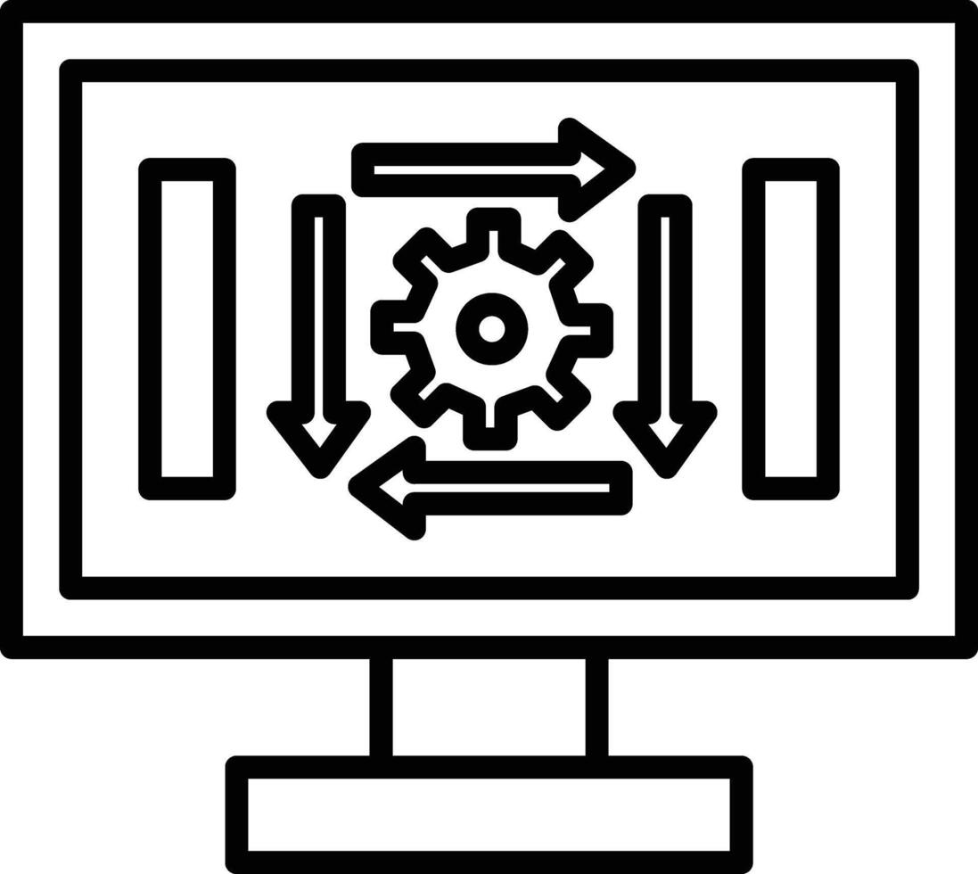 Workflow Illustration Icon vector