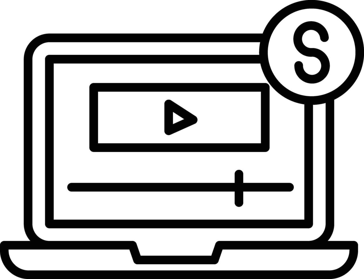 Paid Media Illustration Icon vector